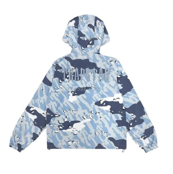 TRAPSTAR DECODED WINDBREAKER JACKET – ICE BLUE CAMO