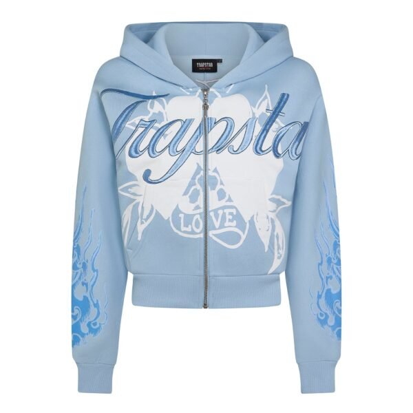 Bluza Love on Fire Trapstar X Ed Hardy Damska – Jasnoniebieska