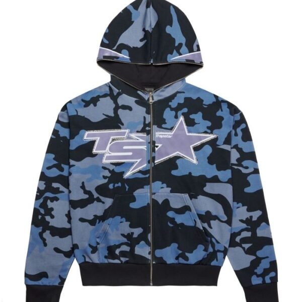 Bluza Trapstar Ts Star Camo – Niebieska