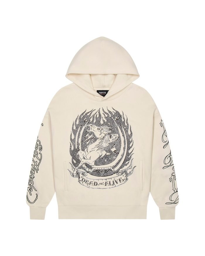 Bluza Trapstar X Ed Hardy Dead or Alive Z Kryształkami – Kremowa Bluza Trapstar X Ed Hardy Dead or Alive Z Kryształkami – Kremowa