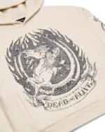 Bluza Trapstar X Ed Hardy Dead or Alive Z Kryształkami – Kremowa