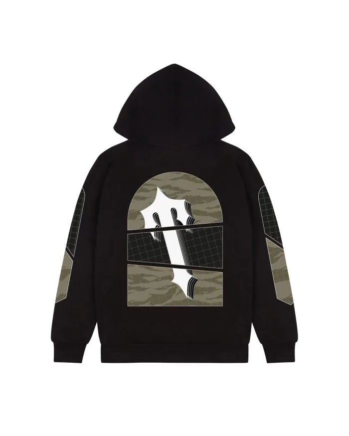 Bluza Z Kapturem Art Of War Camo Trapstar – Czarna Bluza Z Kapturem Art Of War Camo Trapstar – Czarna