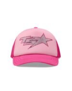 Czapka Trapstar Trucker TS Star Diamante – Różowa