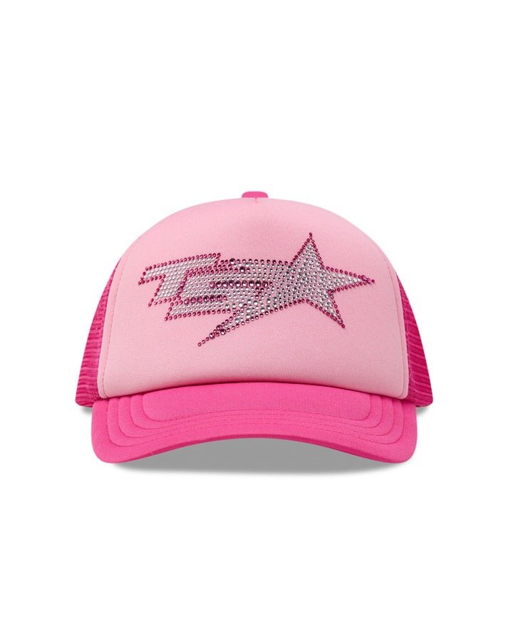Czapka Trapstar Trucker TS Star Diamante – Różowa Czapka Trapstar Trucker TS Star Diamante – Różowa
