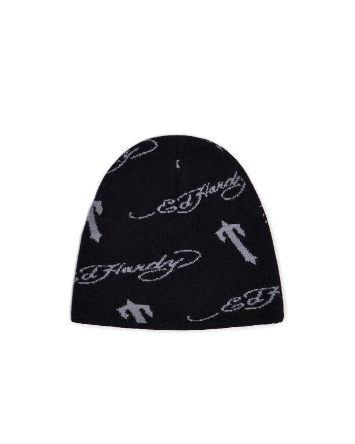 Czapka Trapstar X Ed Hardy Aop Beanie – Czarna Czapka Trapstar X Ed Hardy Aop Beanie – Czarna