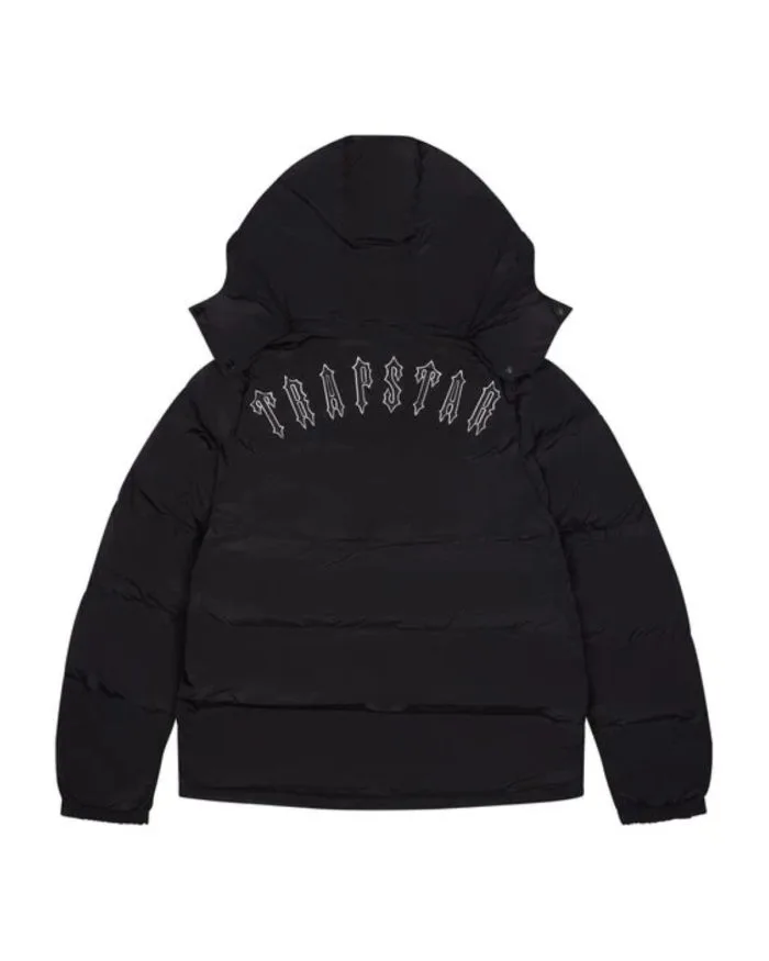 Czarna Kurtka Irongate Trapstar z Odpinanym Kapturem Czarna Kurtka Irongate Trapstar z Odpinanym Kapturem