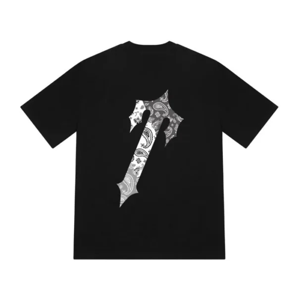 Czarne Koszulki Trapstar Decoded Paisley Edition