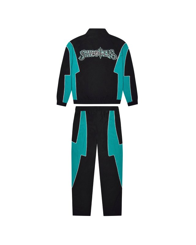 Dres Trapstar Shooters 2.0 Shell – Czarny/Teal Dres Trapstar Shooters 2.0 Shell – Czarny/Teal