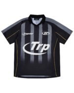 Koszulka Piłkarska Trapstar Hyperdrive W Paski – Czarna