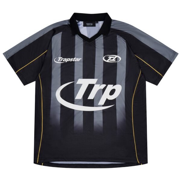 Koszulka Piłkarska Trapstar Hyperdrive W Paski – Czarna