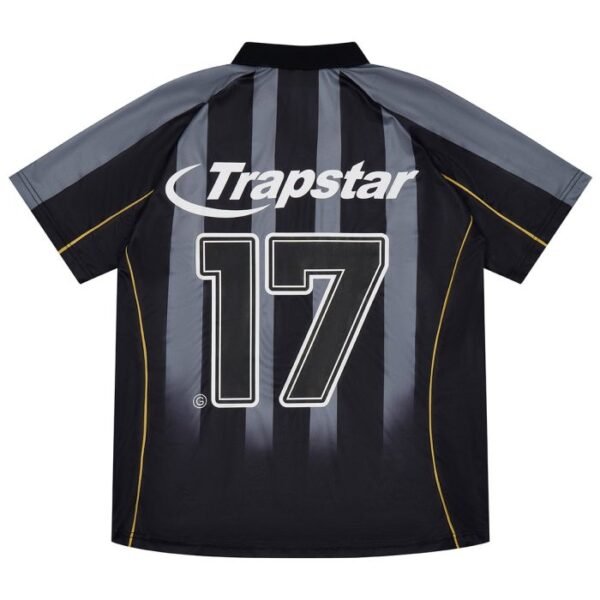 Koszulka Piłkarska Trapstar Hyperdrive W Paski – Czarna