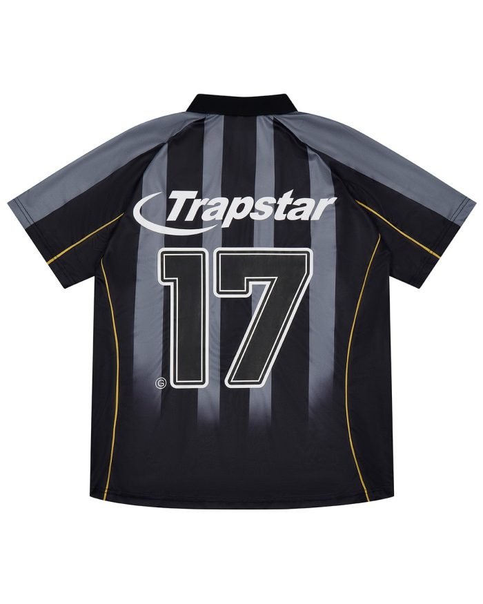 Koszulka Piłkarska Trapstar Hyperdrive W Paski – Czarna Koszulka Piłkarska Trapstar Hyperdrive W Paski – Czarna