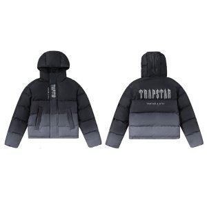 Kurtka Puchowa Trapstar W Kolorze Czarno-szarym Ombre