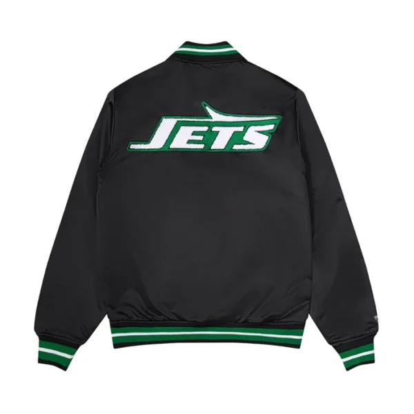 Kurtka Bomberka Trapstar X Nfl Jets Satin – Czarna