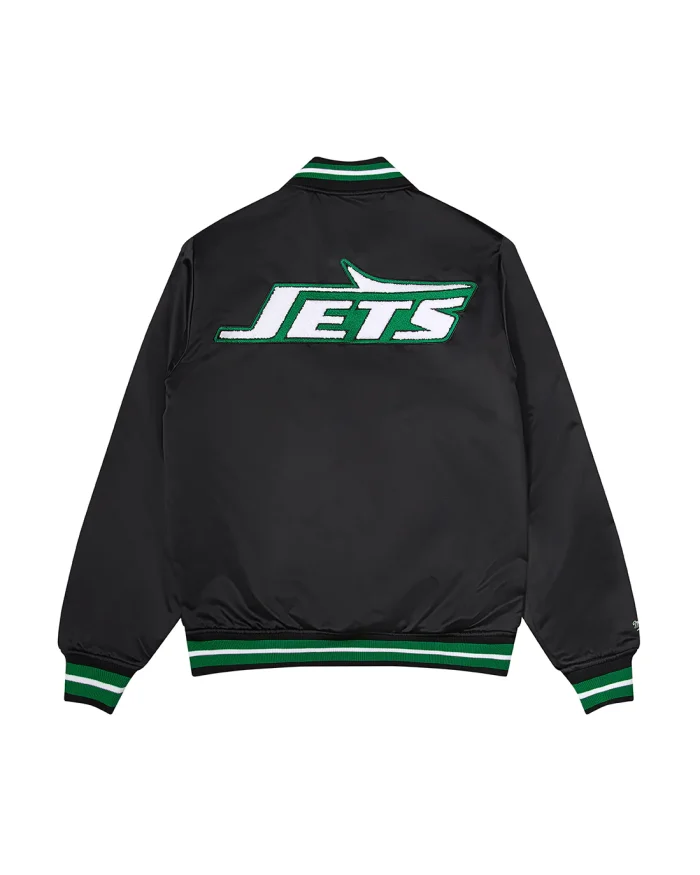 Kurtka Bomberka Trapstar X Nfl Jets Satin – Czarna Kurtka Bomberka Trapstar X Nfl Jets Satin – Czarna