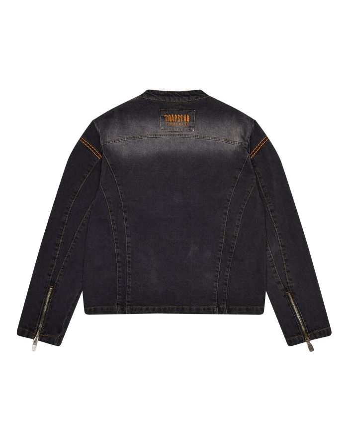 Kurtka Jeansowa Trapstar Irongate T Panel – Sprana Czerń Kurtka Jeansowa Trapstar Irongate T Panel – Sprana Czerń