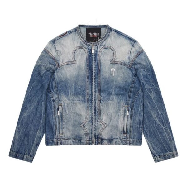 Kurtka Jeansowa Trapstar X Ed Hardy – Niebieska