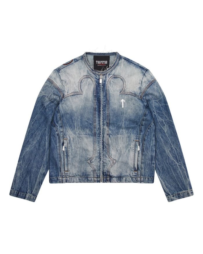 Kurtka Jeansowa Trapstar X Ed Hardy – Niebieska Kurtka Jeansowa Trapstar X Ed Hardy – Niebieska
