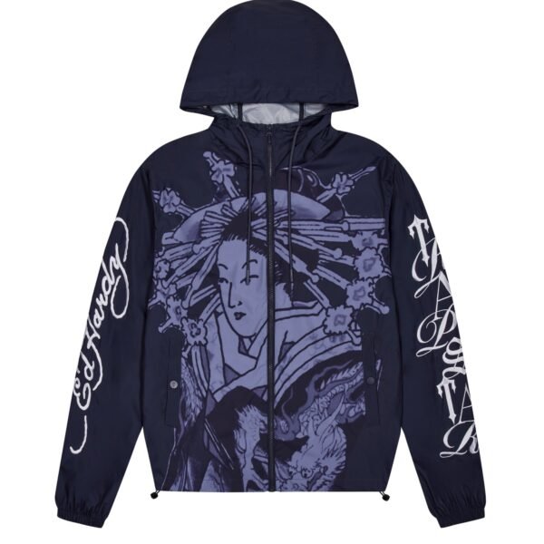 Kurtka Wiatrówka Trapstar X Ed Hardy Geisha – Fioletowa