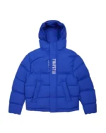 Niebieska Kurtka Puchowa z Kapturem Trapstar Decoded