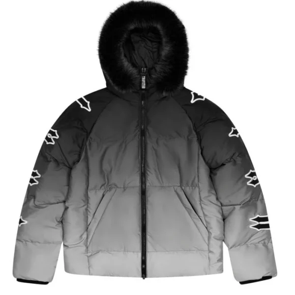 Puchowy Rękaw Kurtka Trapstar Irongate – Czarny Gradient