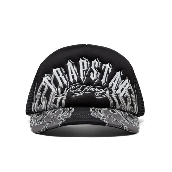 Trapstar X Ed Hardy Flame Trucker – Czarny